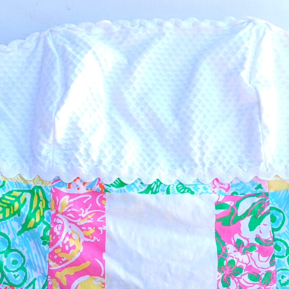 Lilly Pulitzer strapless patchwork dress size 10 - Picture 4 of 6